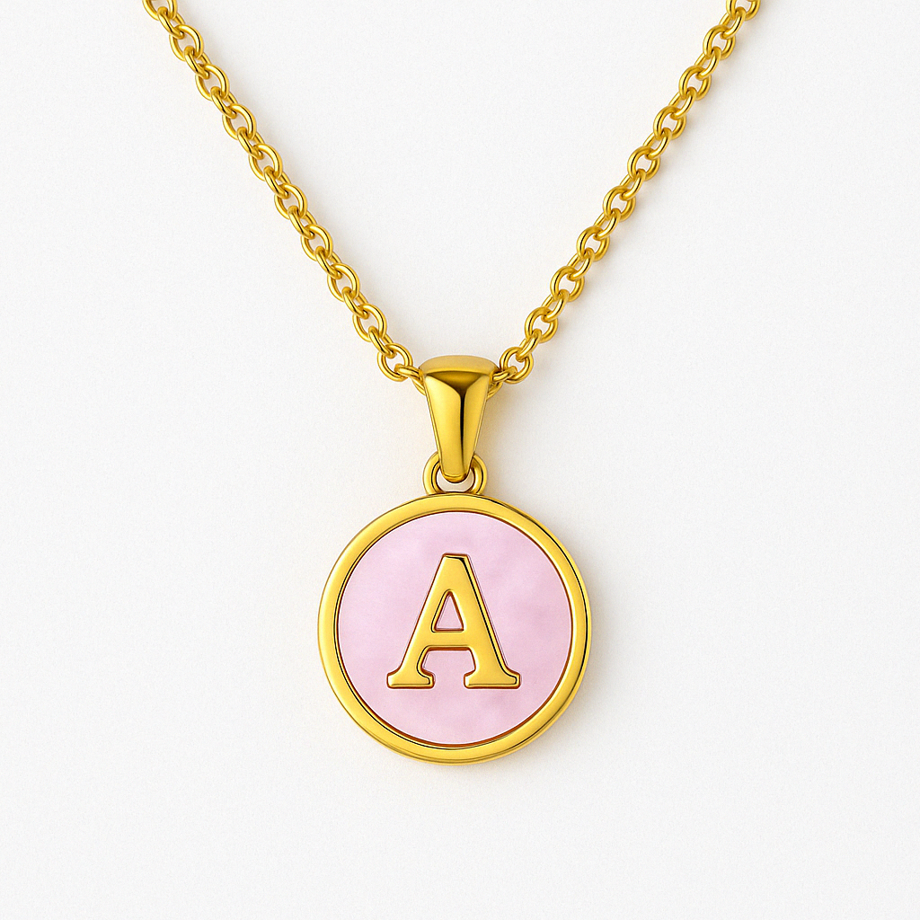Golden Glow Letter Necklace