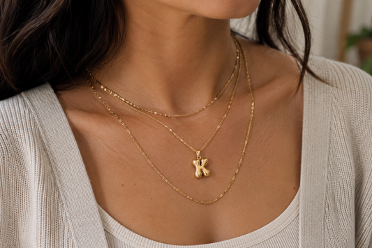 Bubble Letter Initial Necklaces: How to Style the Look