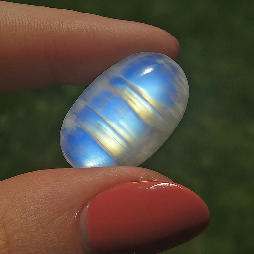 Moonstone gemstone with a luminous pearly sheen