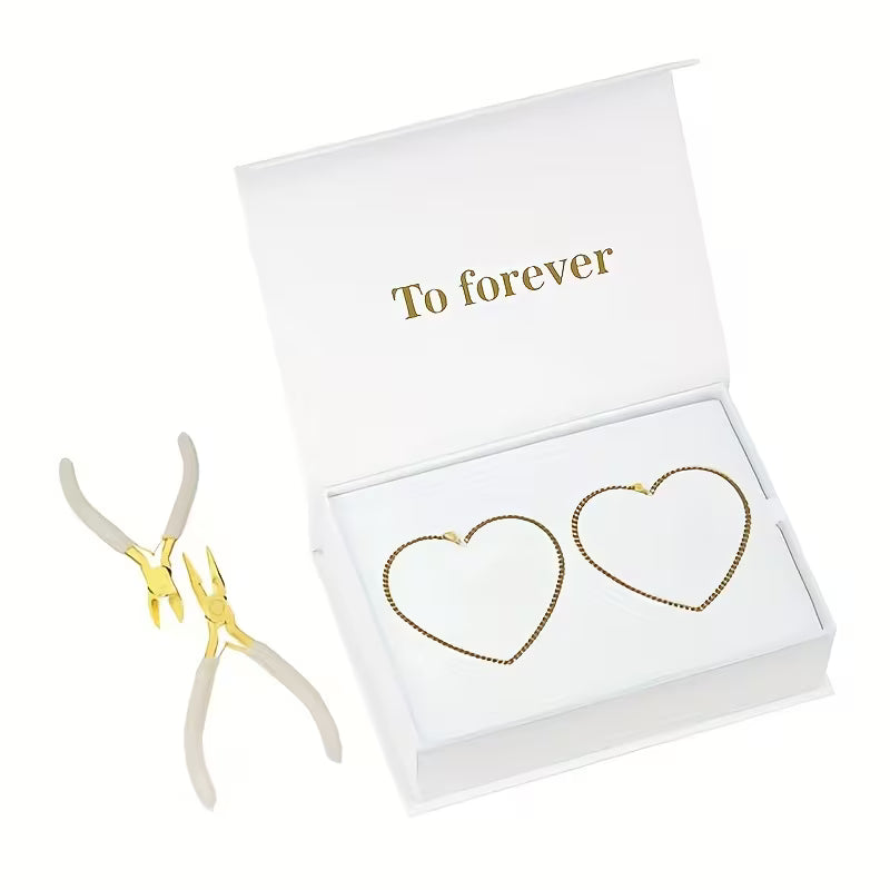 Kit de joyería permanente Forever Link DIY: oro y plata de 18 quilates