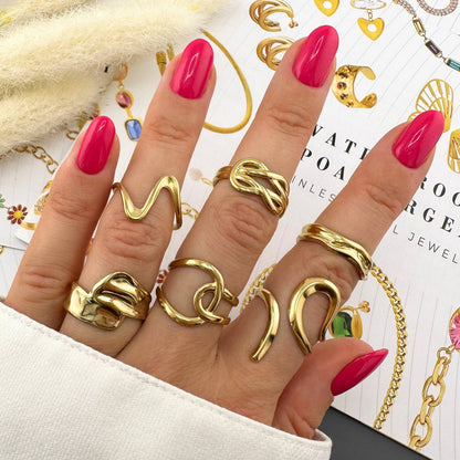 Infinity Symbol Cuff – Adjustable 18K Gold