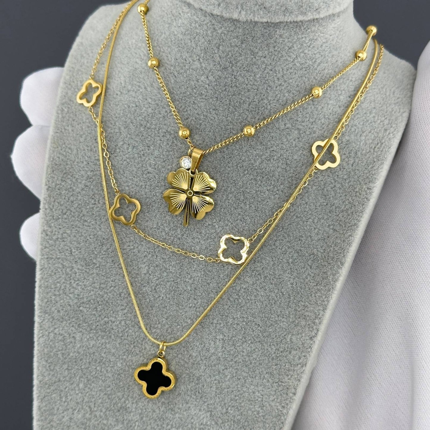 Modern Chain Necklace in 18K Gold Plated Steel