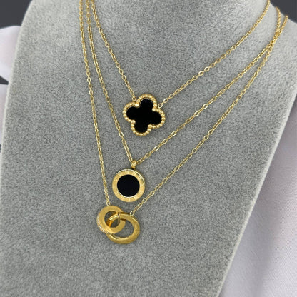 Golden Orbit Pendant Necklace