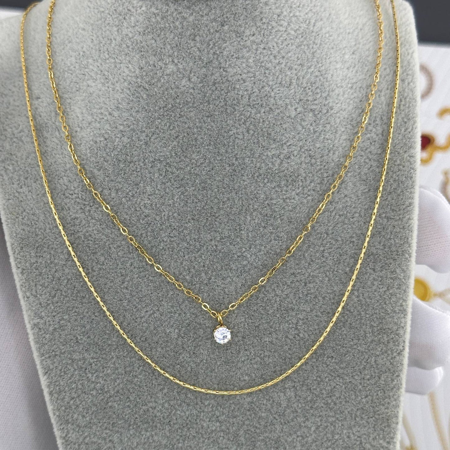 Classic Chain Necklace in 18K Gold Plated Steel