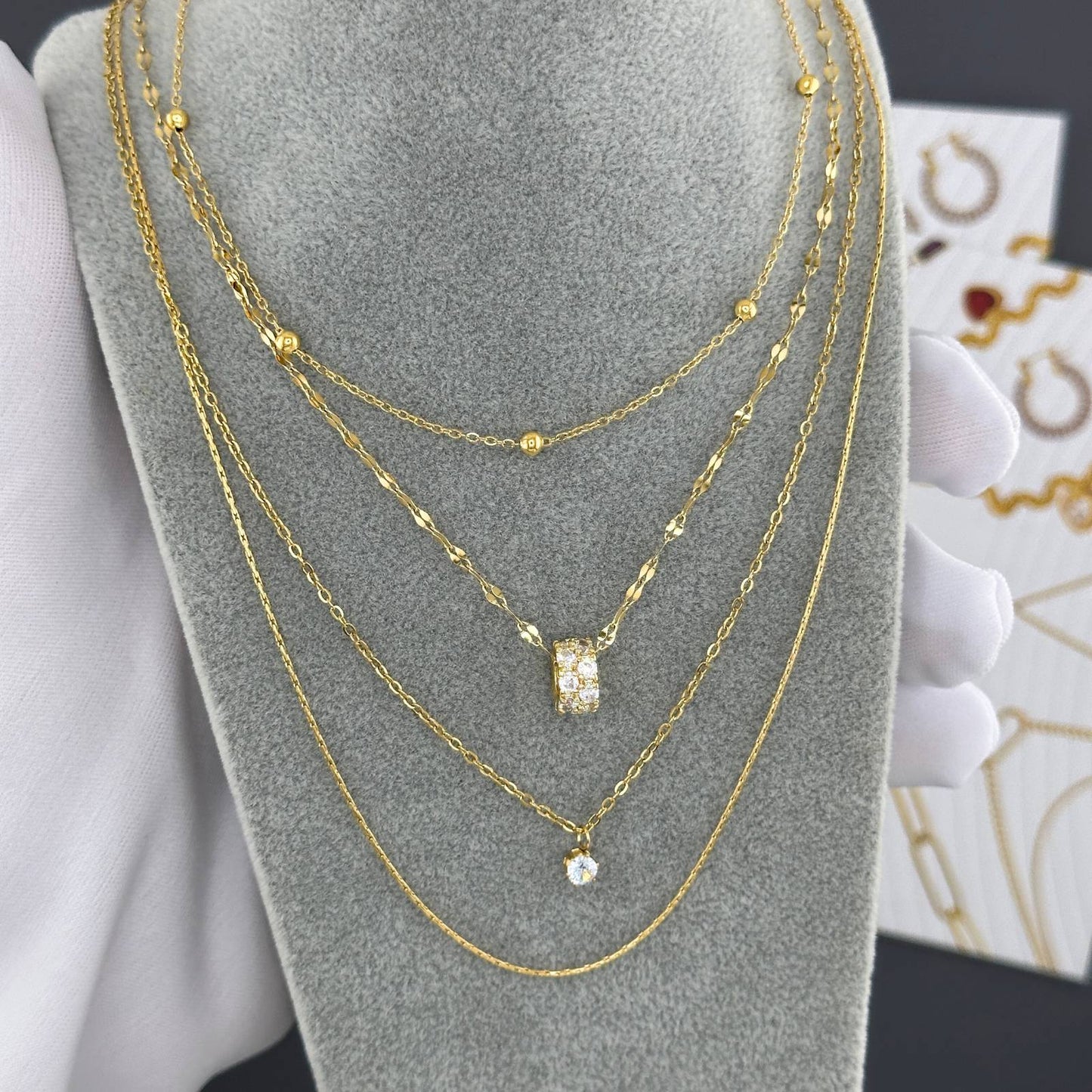 Modern Chain Necklace in 18K Gold Plated Steel