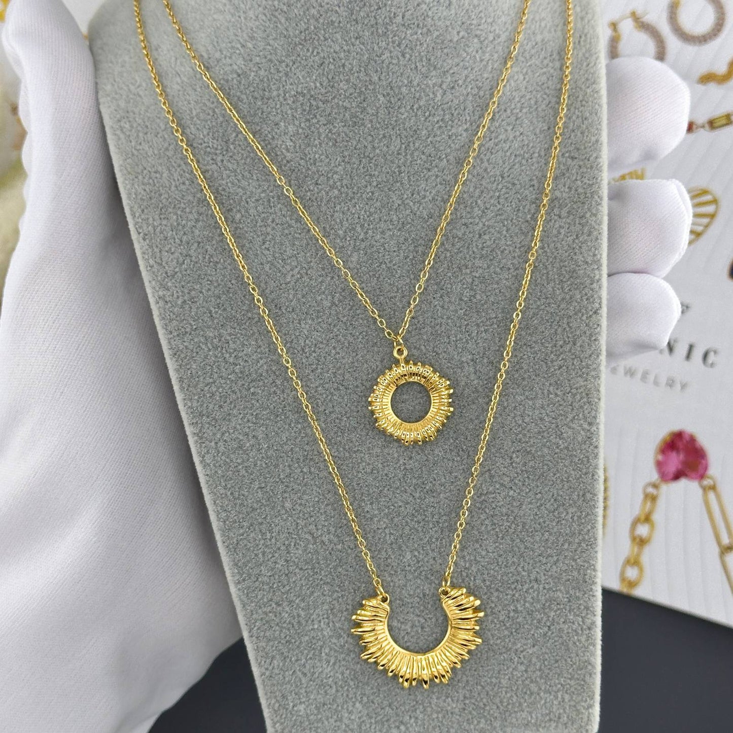 Modern Chain Necklace in 18K Gold Plated Steel