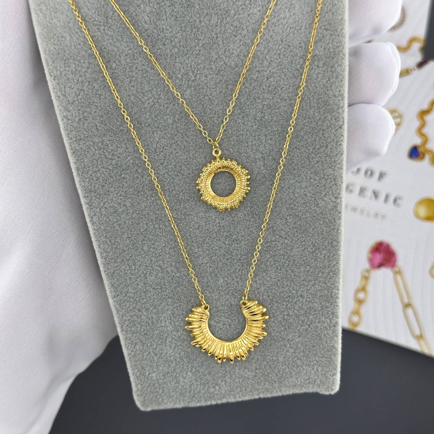 Modern Chain Necklace in 18K Gold Plated Steel