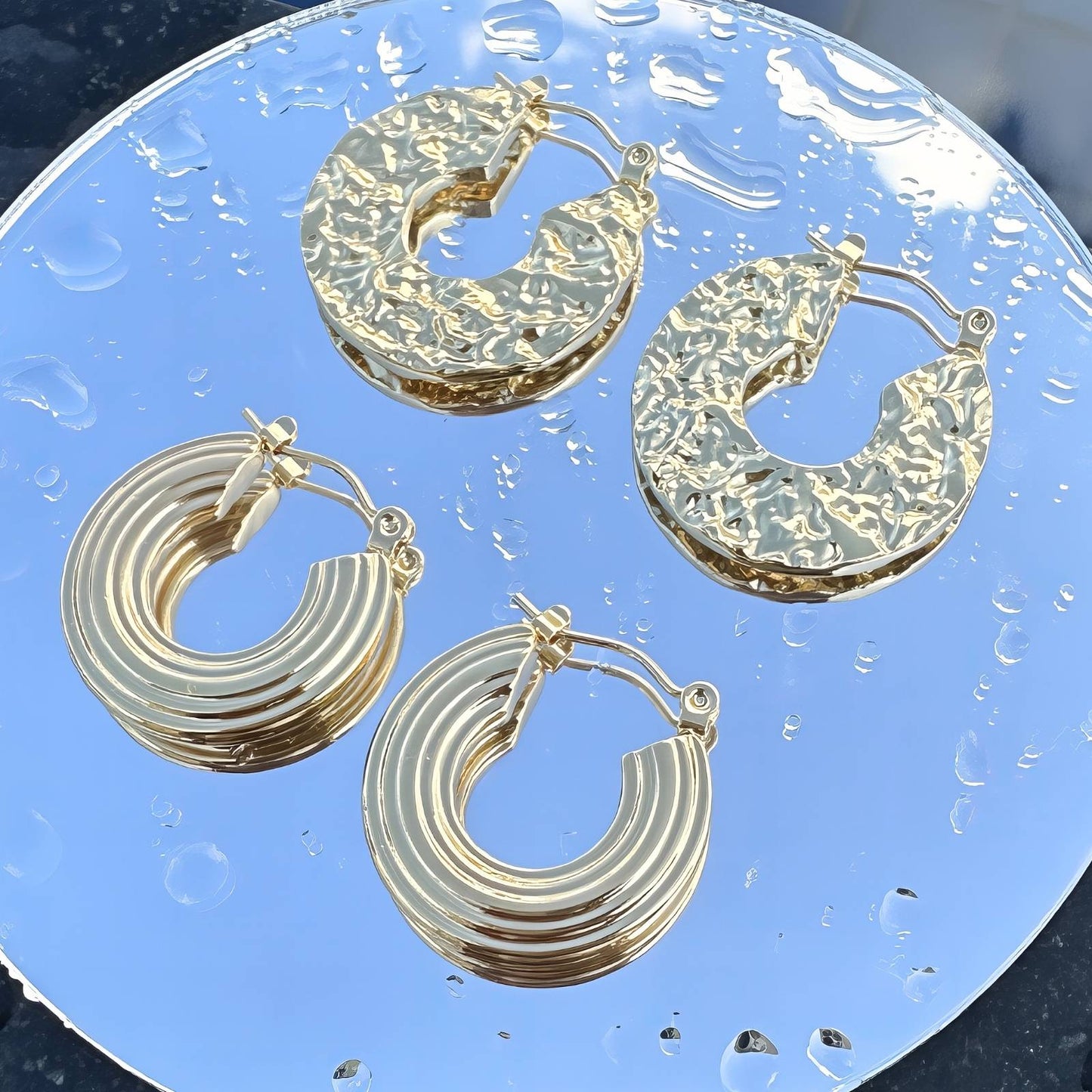 18K gold plated Stainless steel earrings,