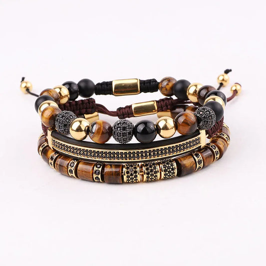The Grand Imperial Trinity – 3-Piece Luxury Tiger Eye Set