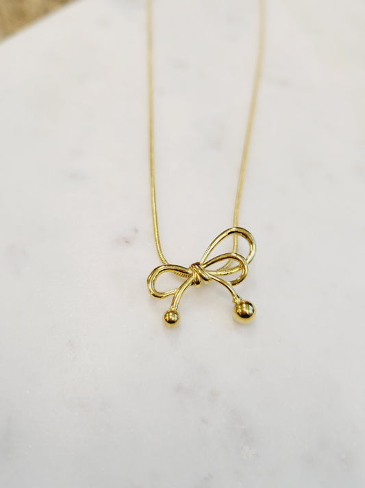 Bow-Knot Pendant Necklace