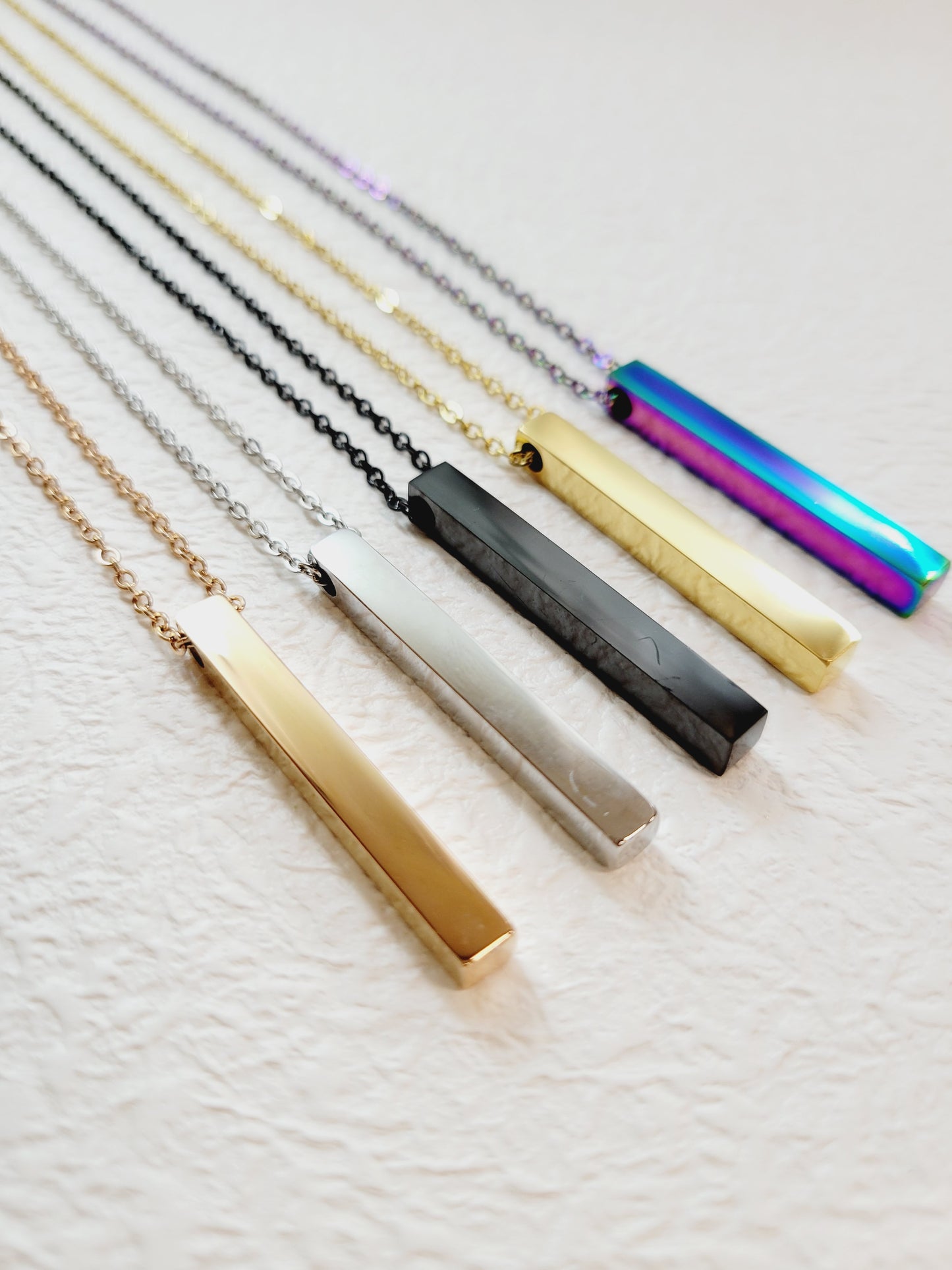 Personalized 3D Bar Necklace