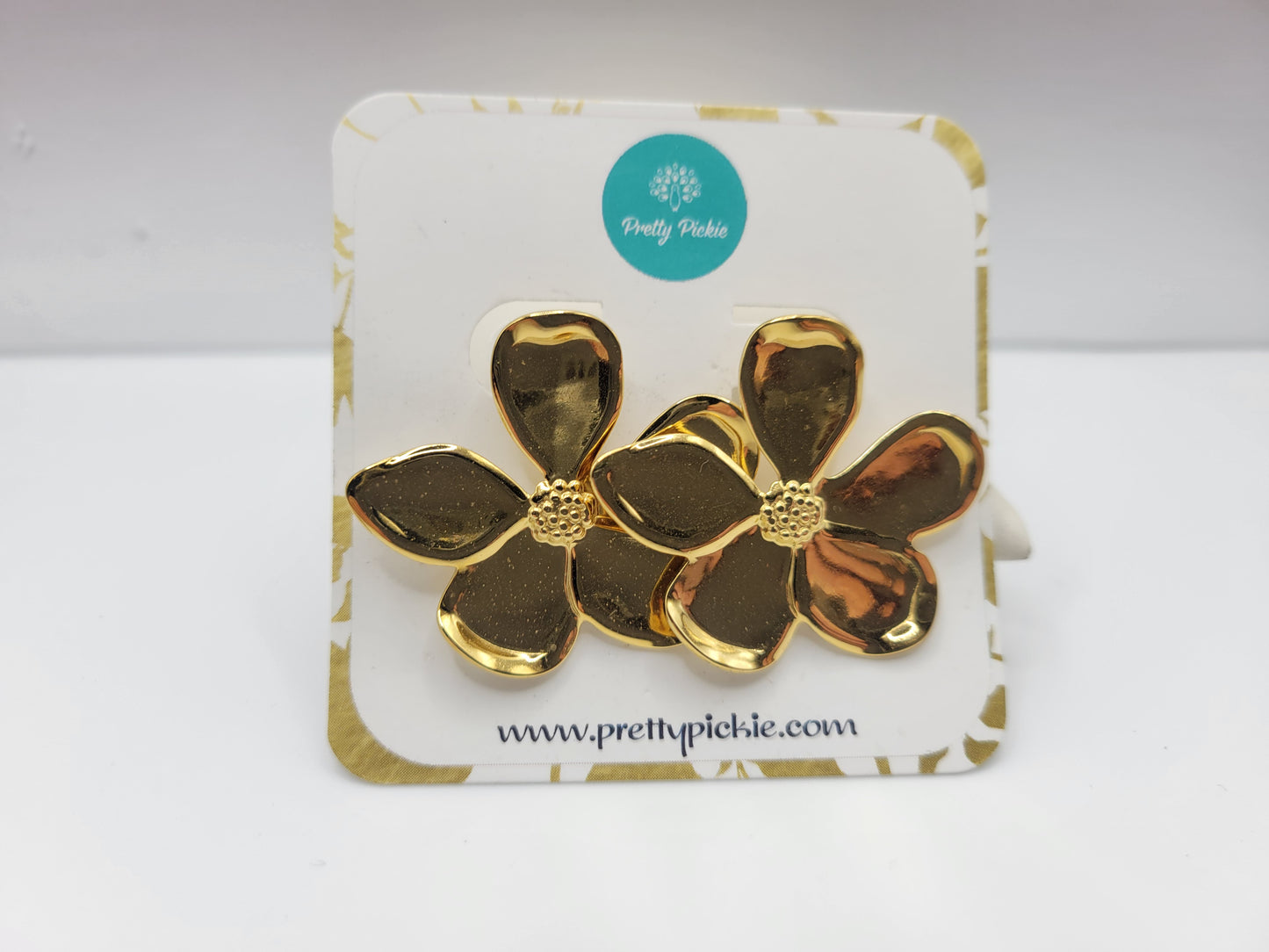 Gold Daisy Statement Earrings