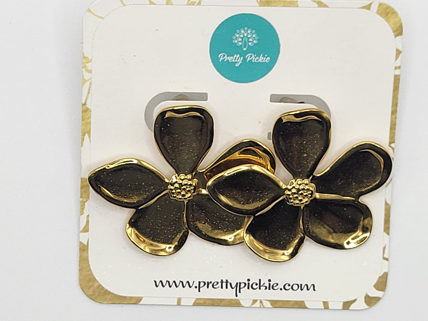 Gold Daisy Statement Earrings