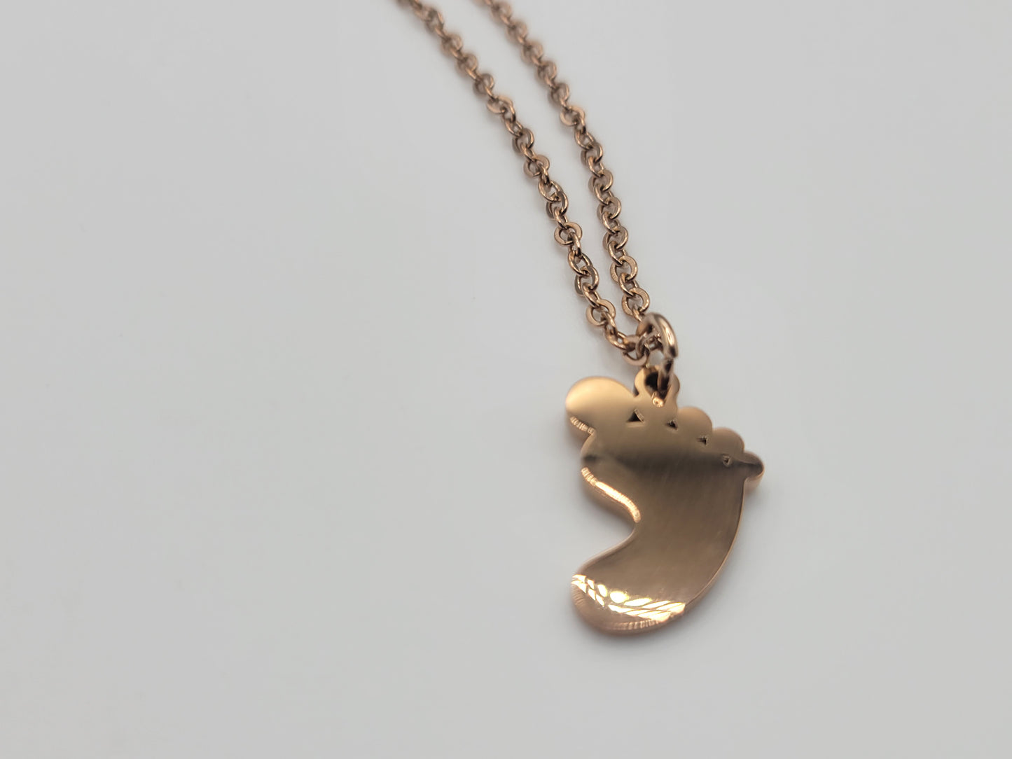 Custom Baby Footprint Necklace