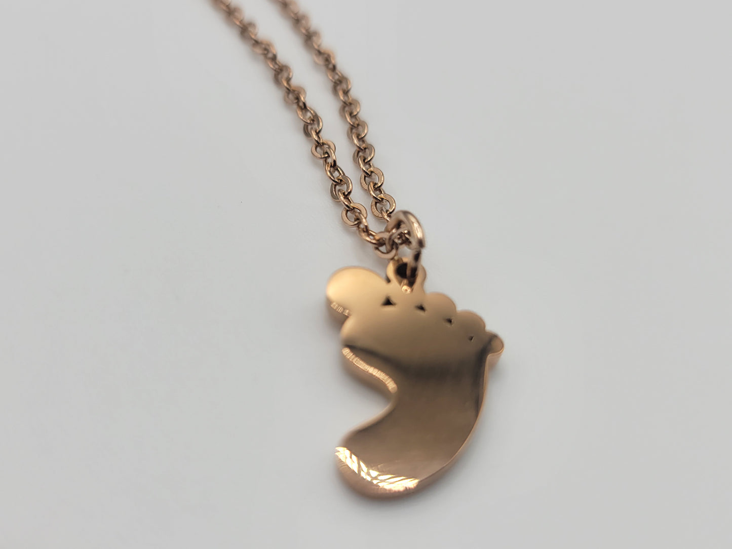 Custom Baby Footprint Necklace