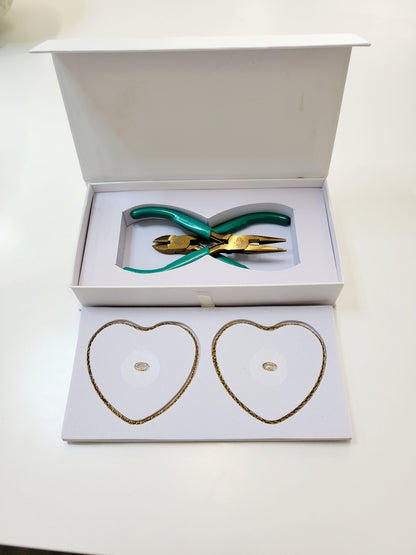 Kit de joyería permanente Forever Link DIY: oro y plata de 18 quilates