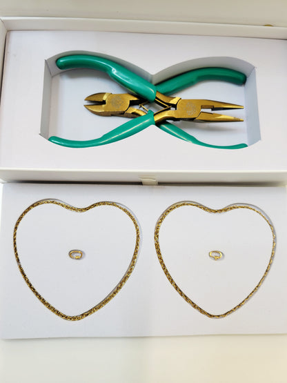 Kit de joyería permanente Forever Link DIY: oro y plata de 18 quilates