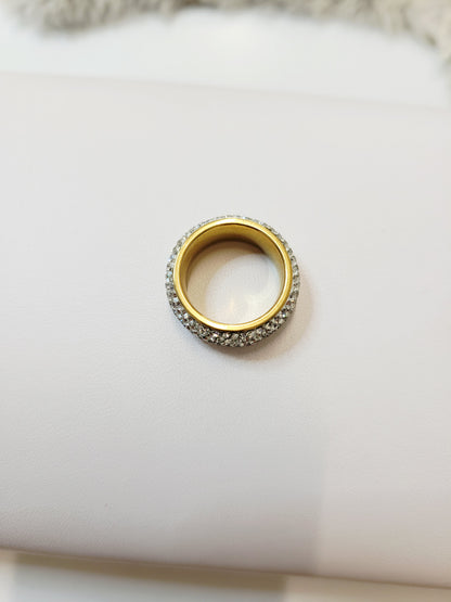 Pavé Dome Statement Ring - 18K Gold Plated