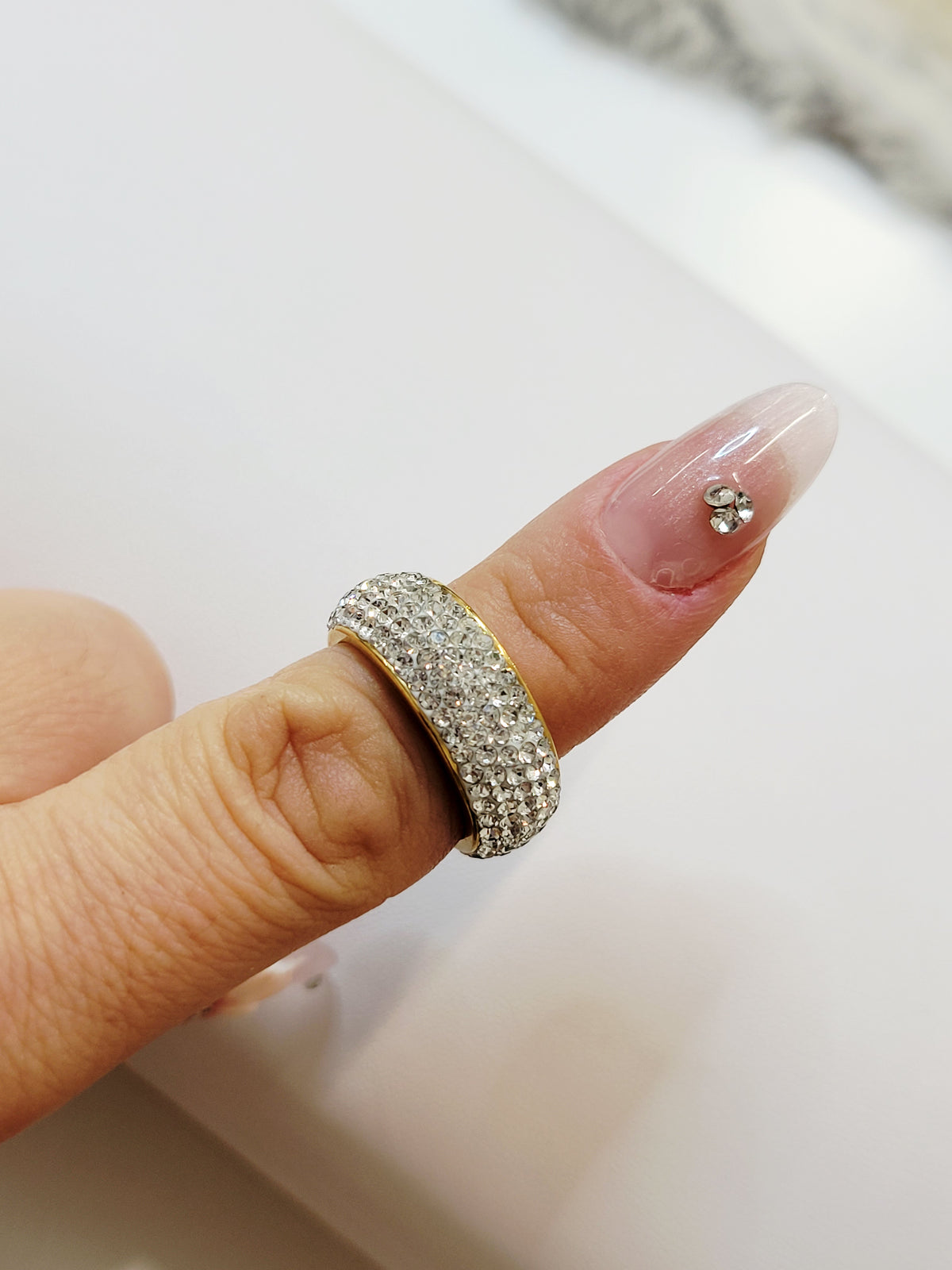 Pavé Dome Statement Ring - 18K Gold Plated