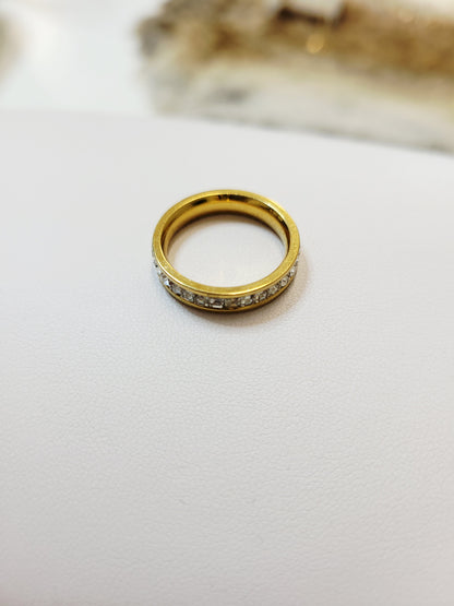 Classic CZ Eternity Band - 18K Gold Plated