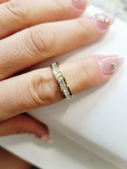 Classic CZ Eternity Band - 18K Gold Plated