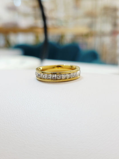 Classic CZ Eternity Band - 18K Gold Plated