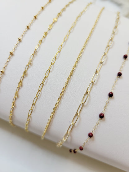Permanent Jewelry Chain Starter Kit | 10 Curated Chains in 14K Gold Filled & Sterling Silver