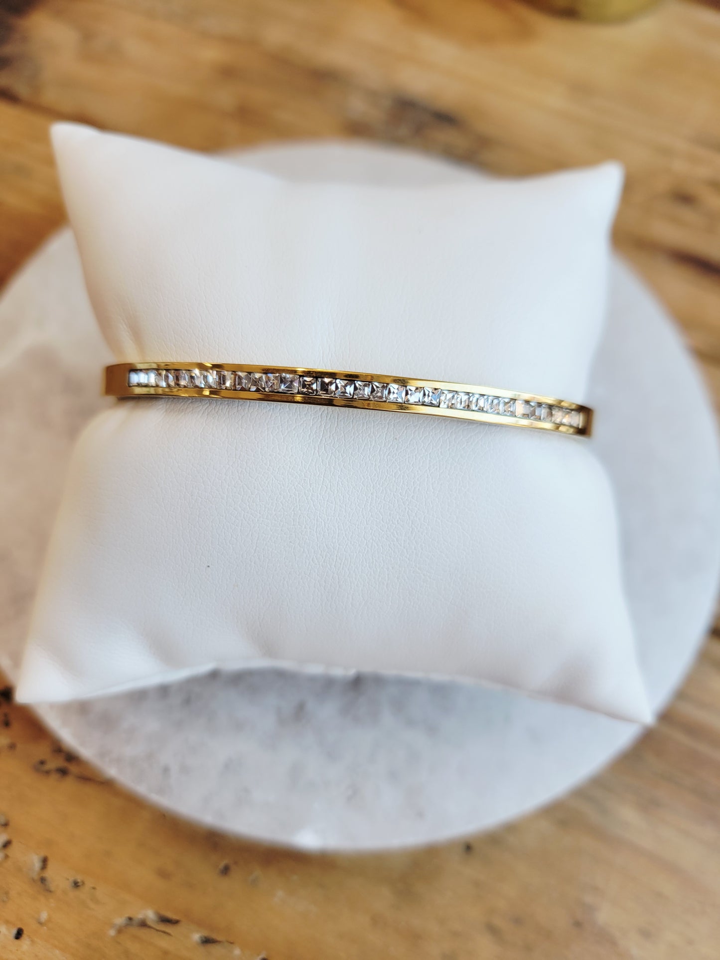 Gold Crystal Bangle & Ring Set