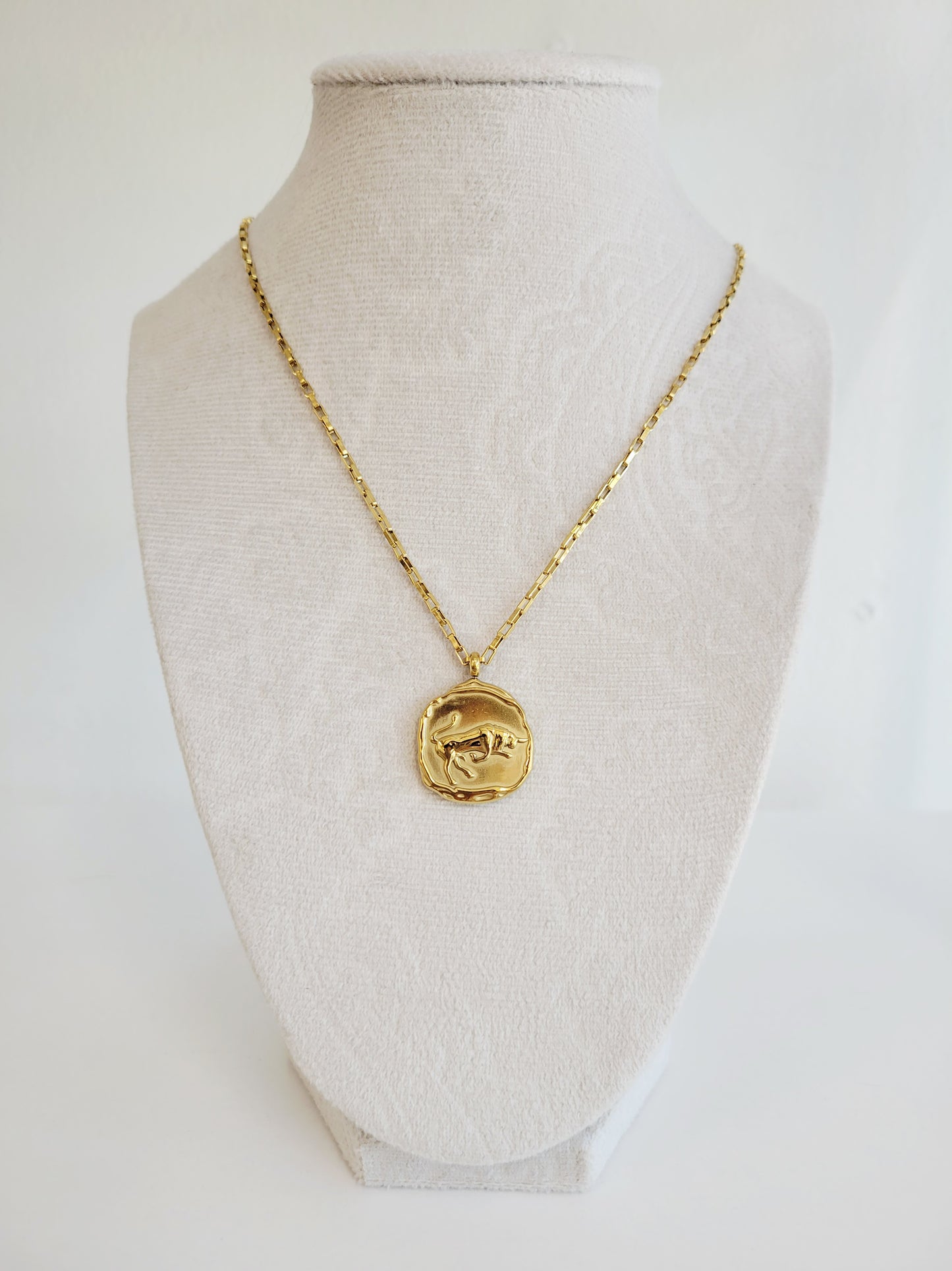 Gold Zodiac Coin Necklace – Choose Your Sign