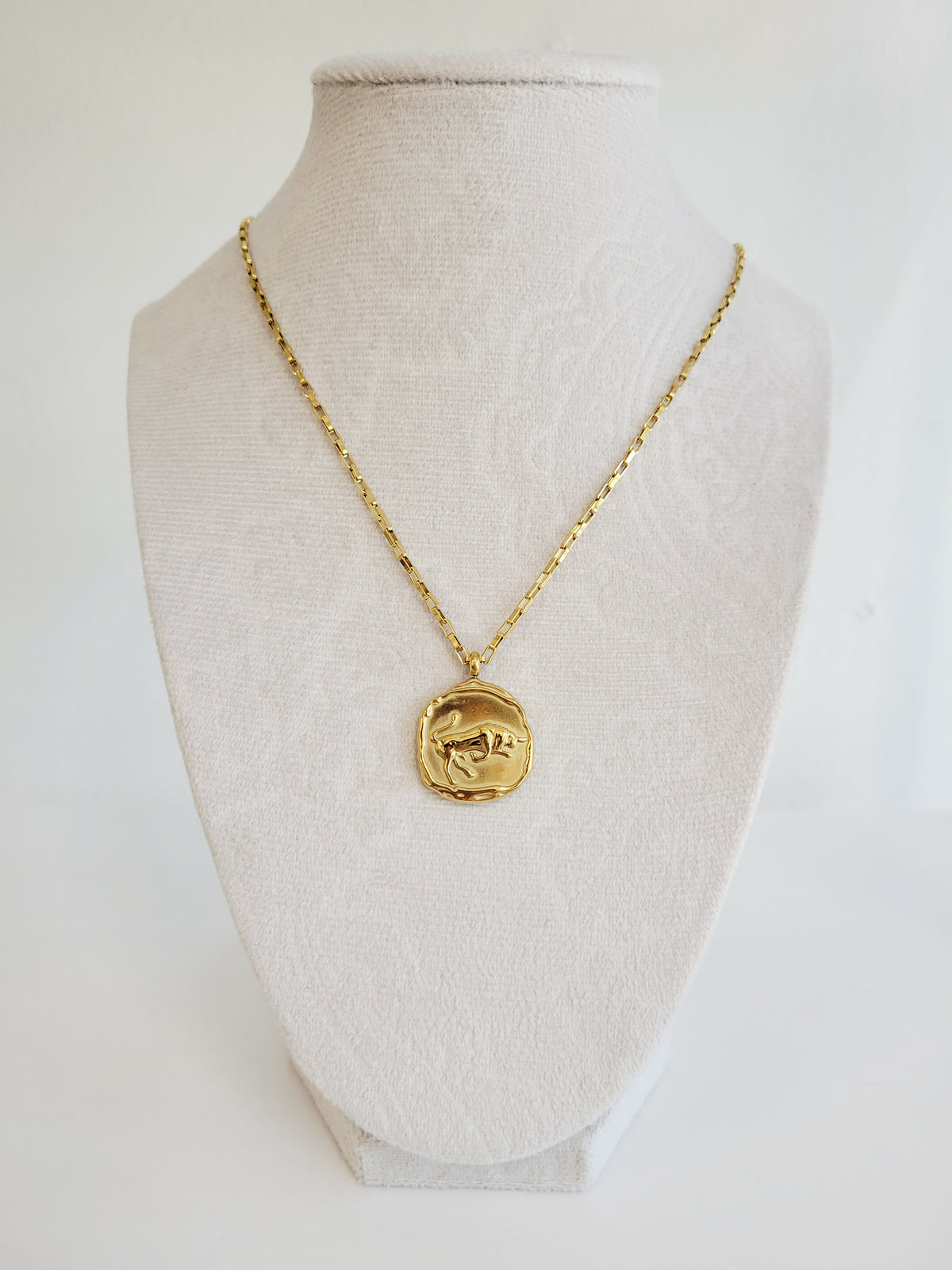 Gold Zodiac Coin Necklace – Choose Your Sign