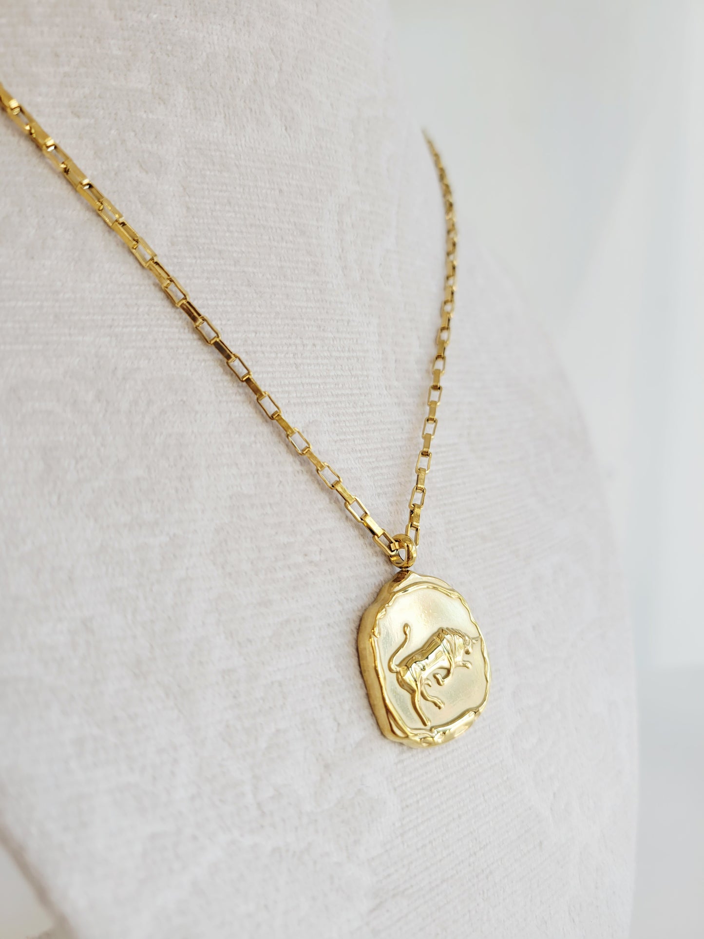 Gold Zodiac Coin Necklace – Choose Your Sign