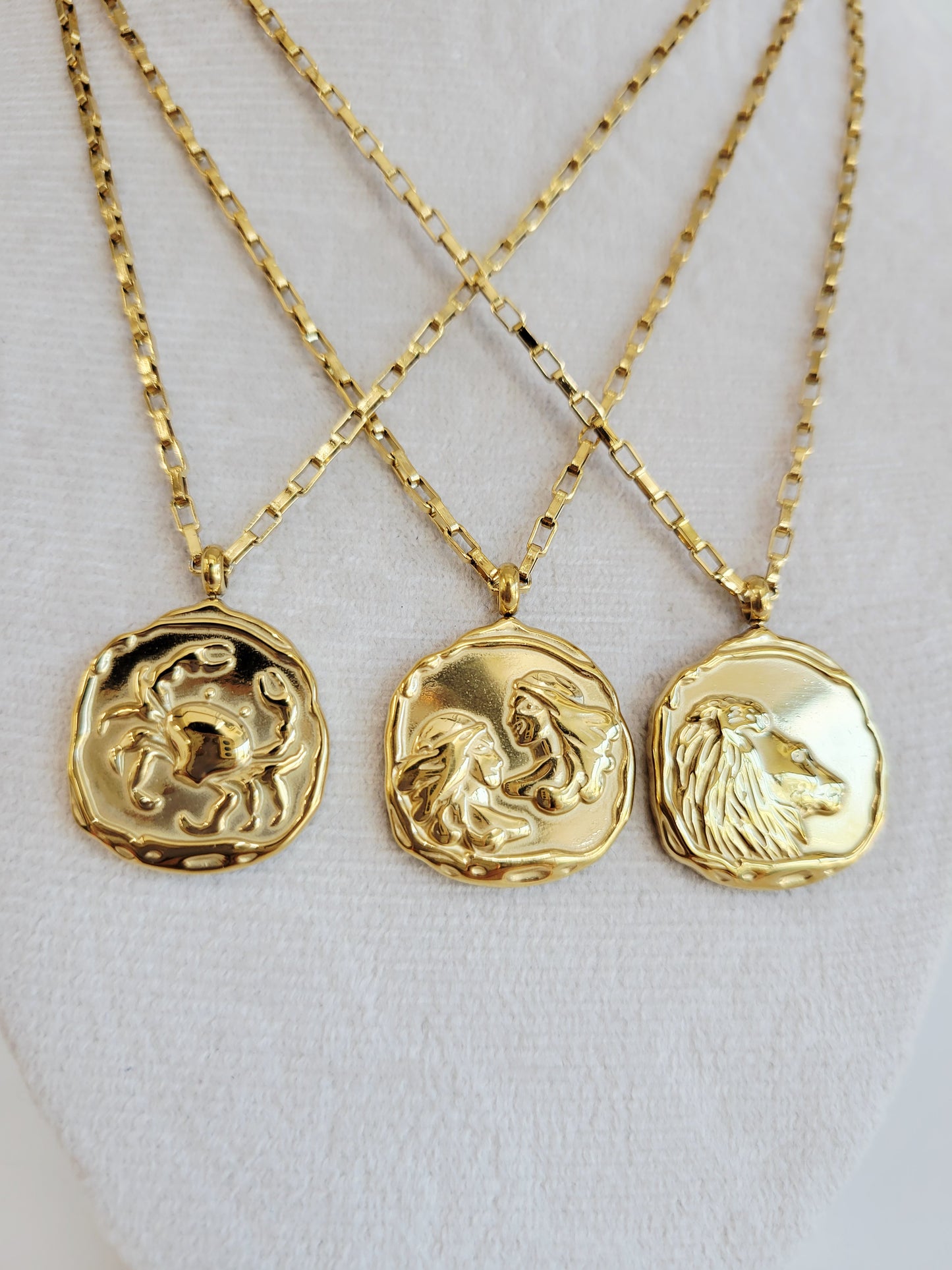 Gold Zodiac Coin Necklace – Choose Your Sign