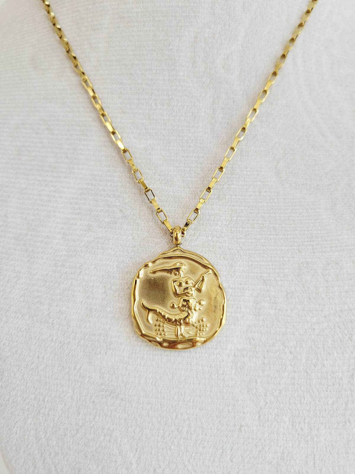 Gold Zodiac Coin Necklace – Choose Your Sign