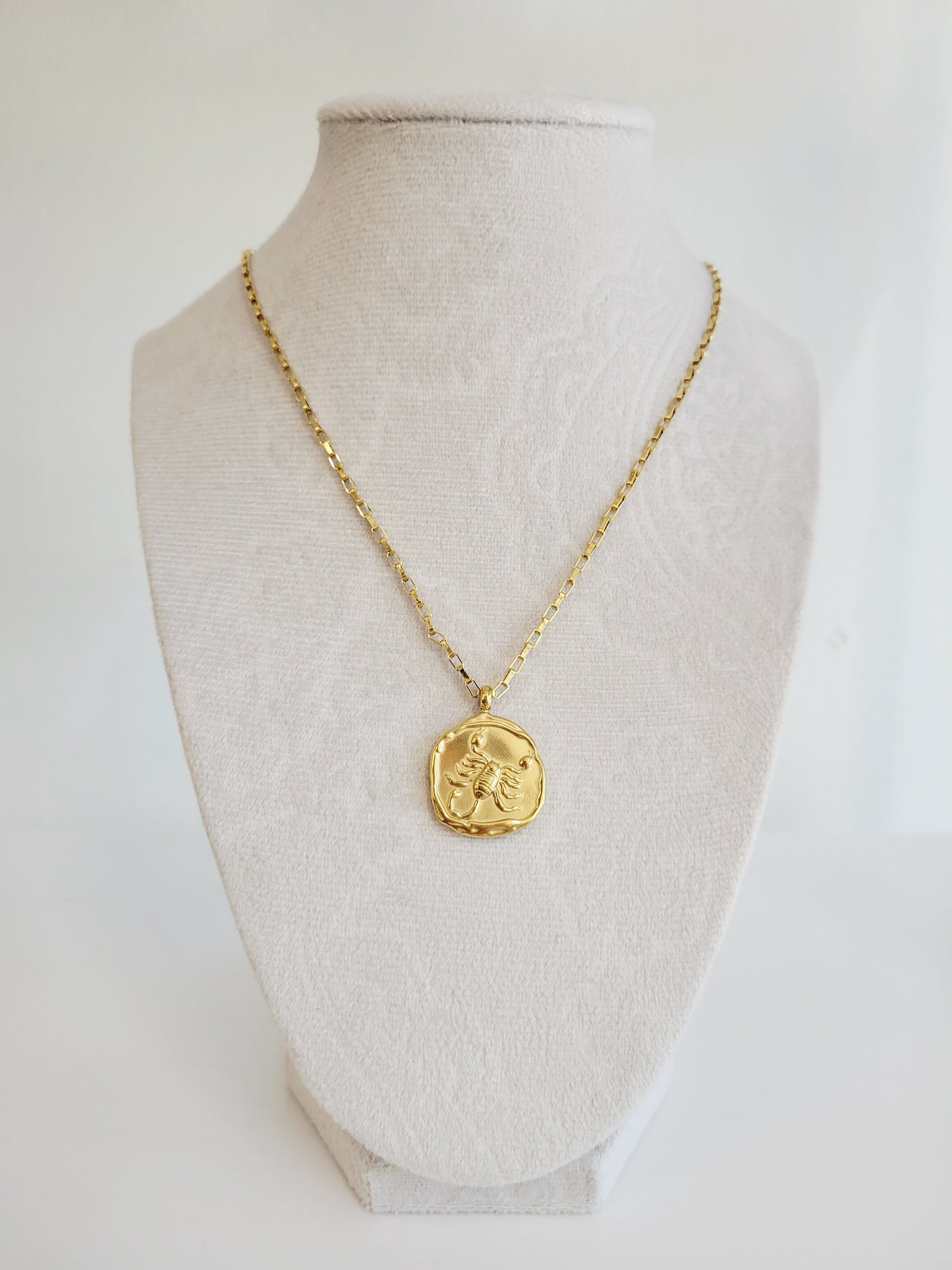 Gold Zodiac Coin Necklace – Choose Your Sign