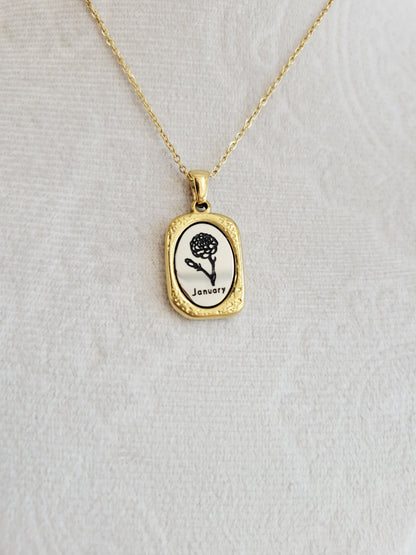 Birth Flower Necklace – Choose Your Birth Month