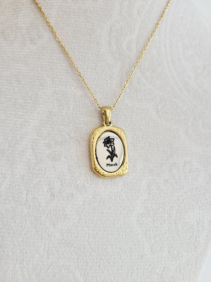 Birth Flower Necklace – Choose Your Birth Month