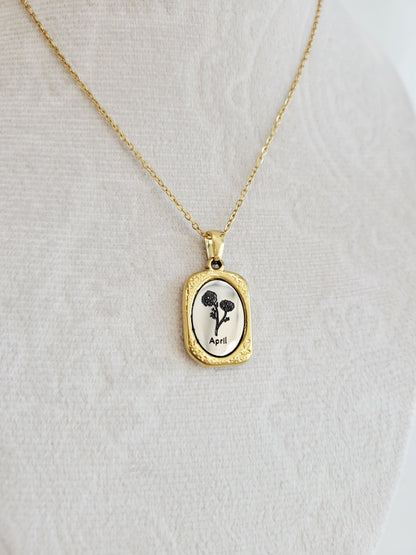 Birth Flower Necklace – Choose Your Birth Month