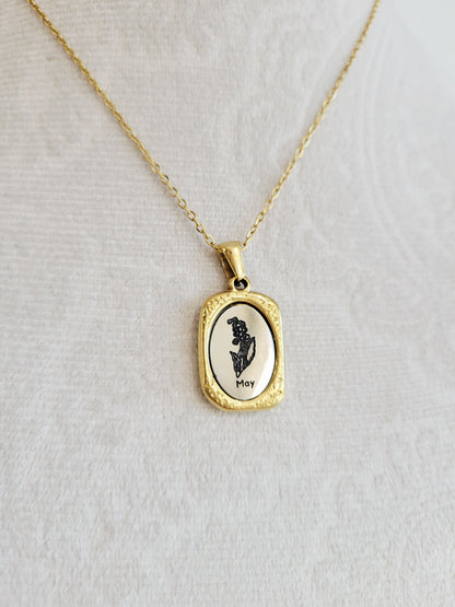 Birth Flower Necklace – Choose Your Birth Month