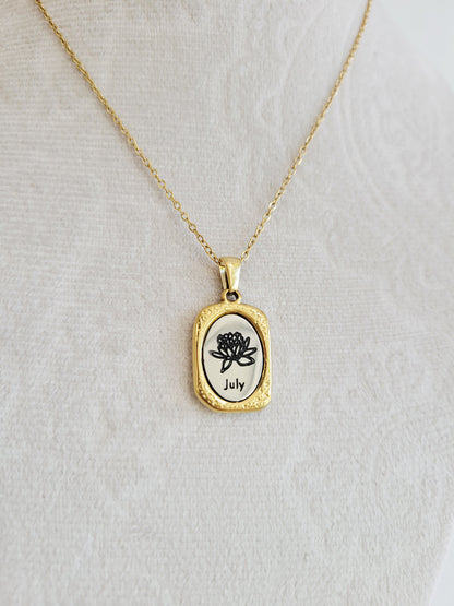 Birth Flower Necklace – Choose Your Birth Month