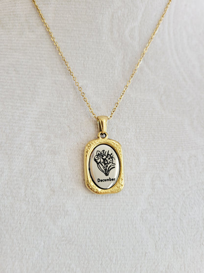 Birth Flower Necklace – Choose Your Birth Month
