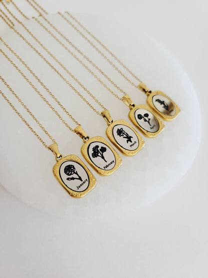 Birth Flower Necklace – Choose Your Birth Month