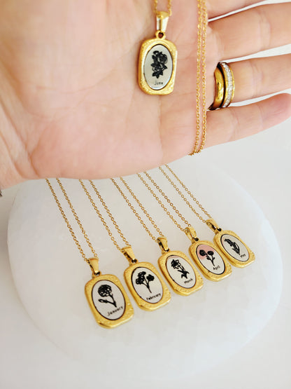 Birth Flower Necklace – Choose Your Birth Month