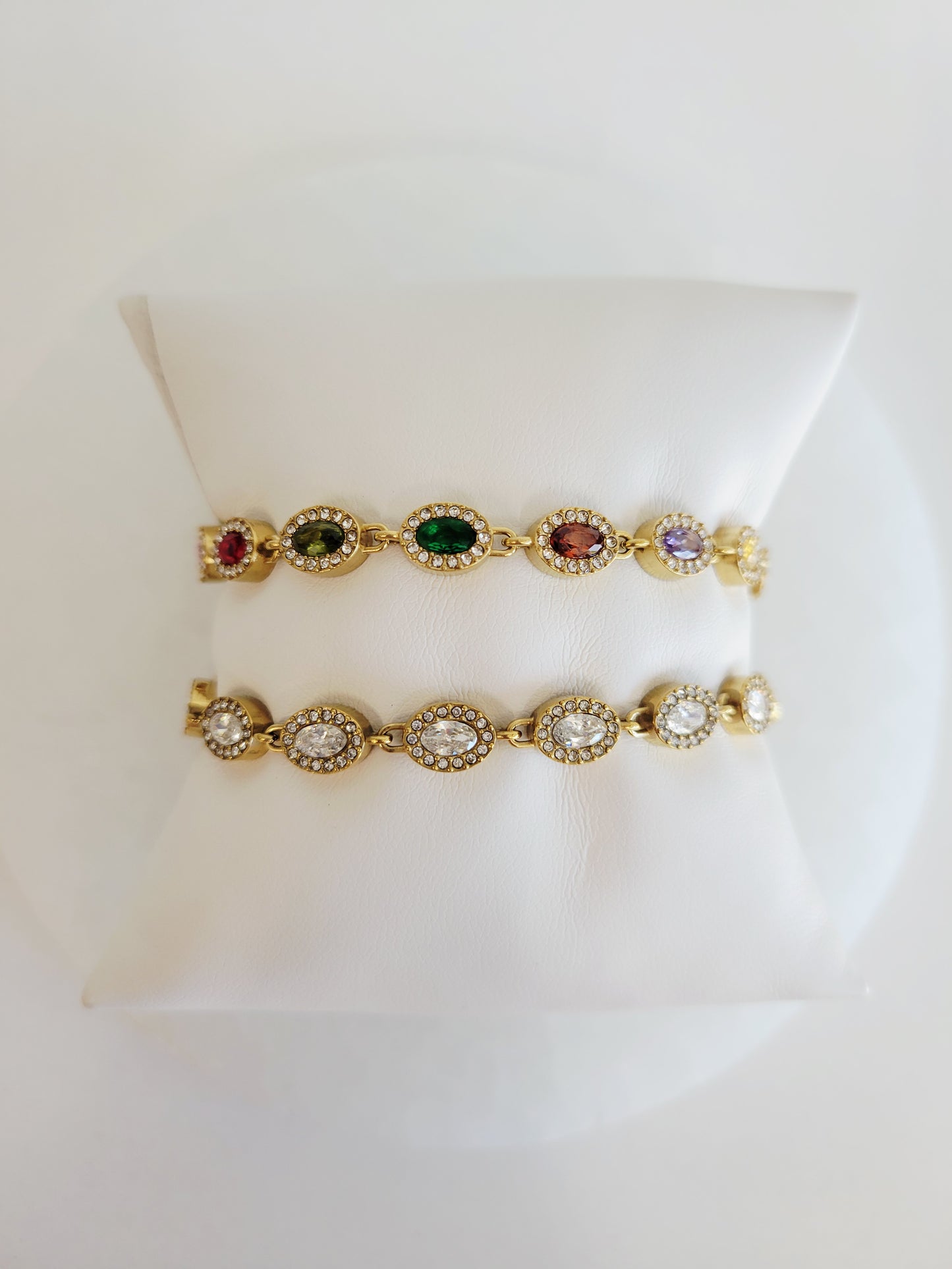 Monaco Oval Crystal Halo Bracelet