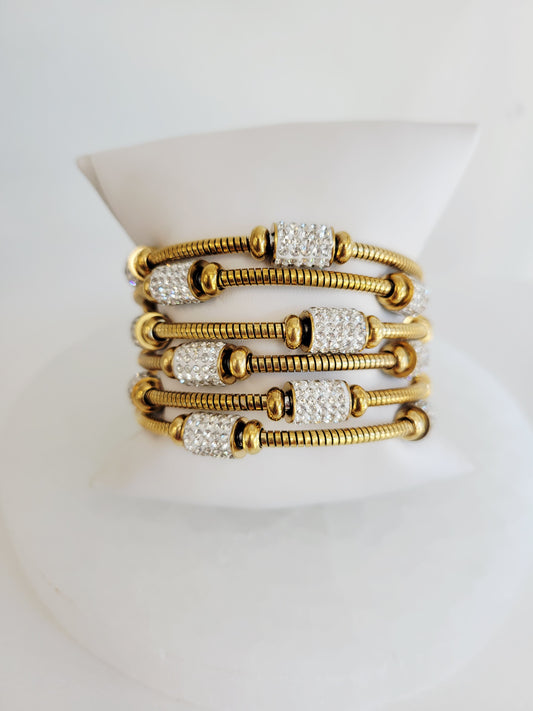 Lumière Crystal Magnetic Bangle Bracelet