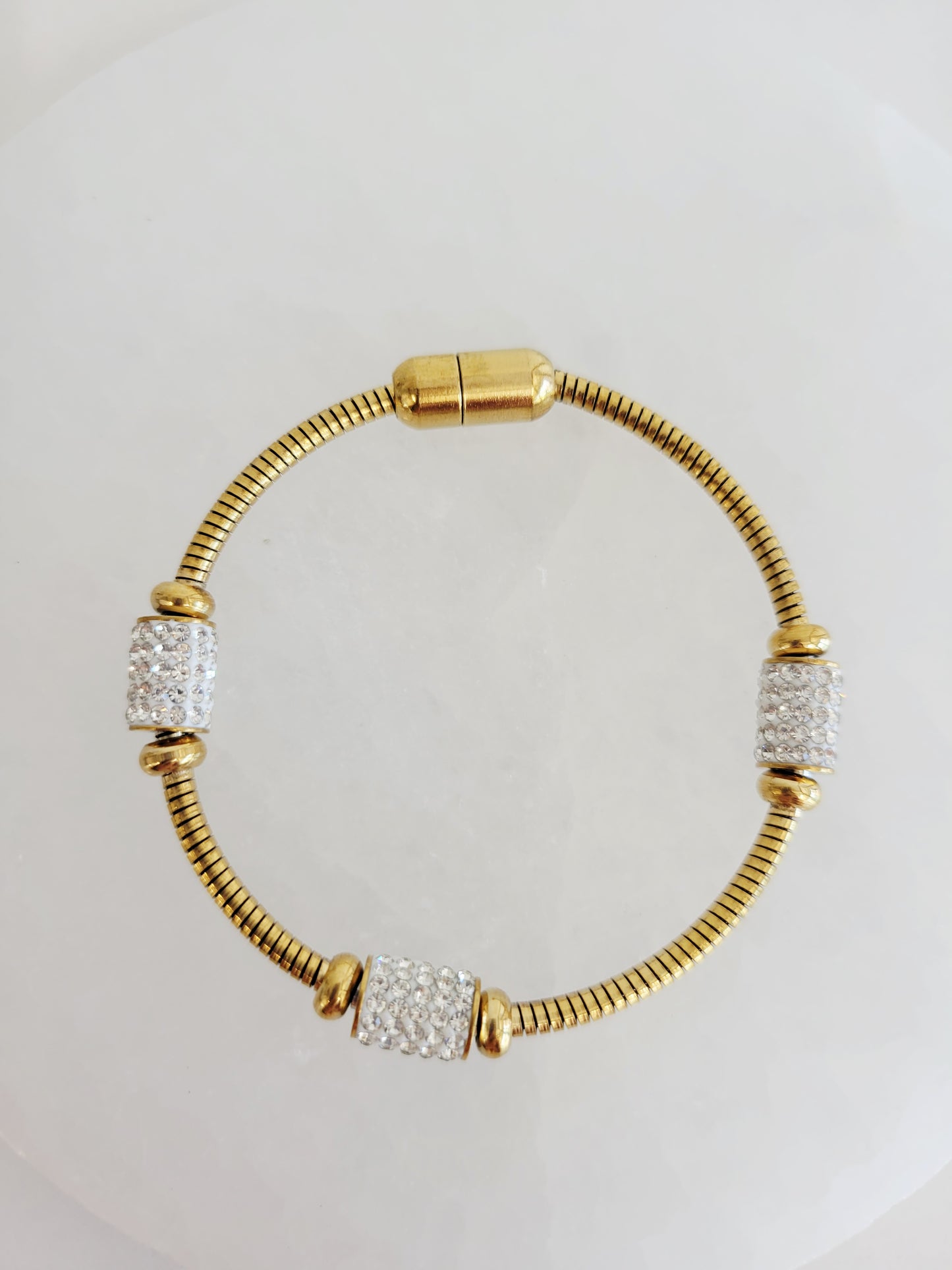 Lumière Crystal Magnetic Bangle Bracelet