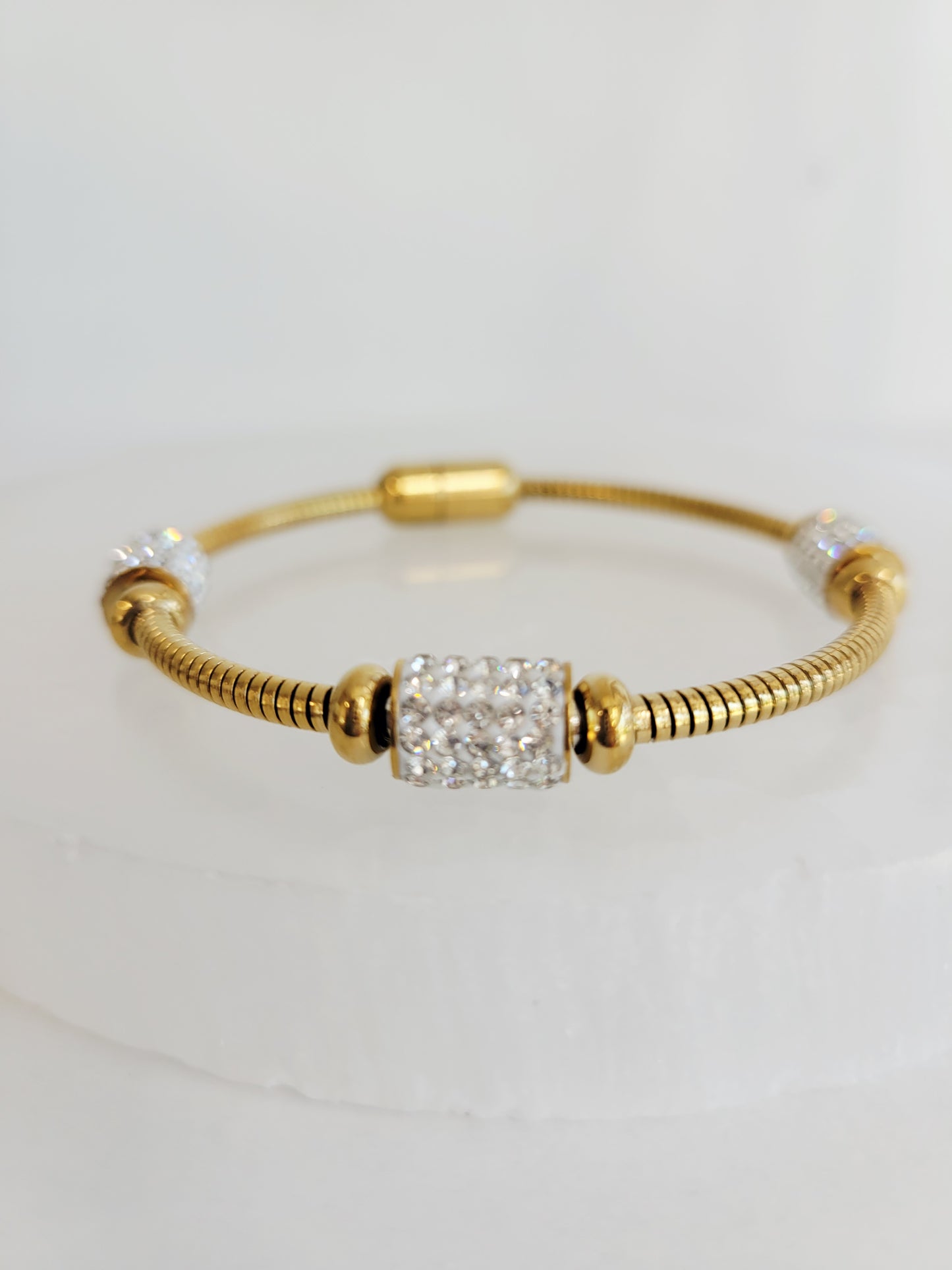 Lumière Crystal Magnetic Bangle Bracelet