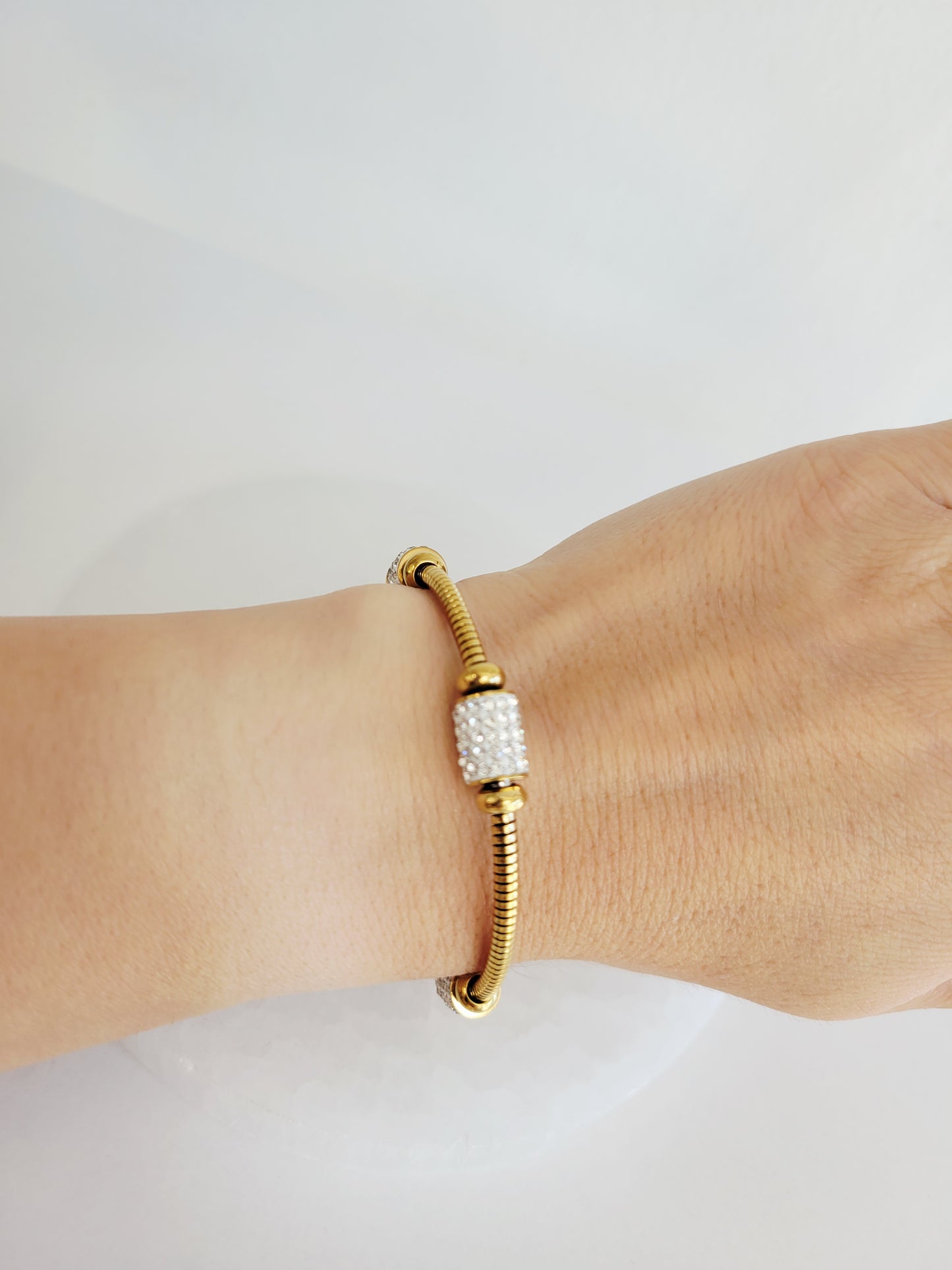 Lumière Crystal Magnetic Bangle Bracelet
