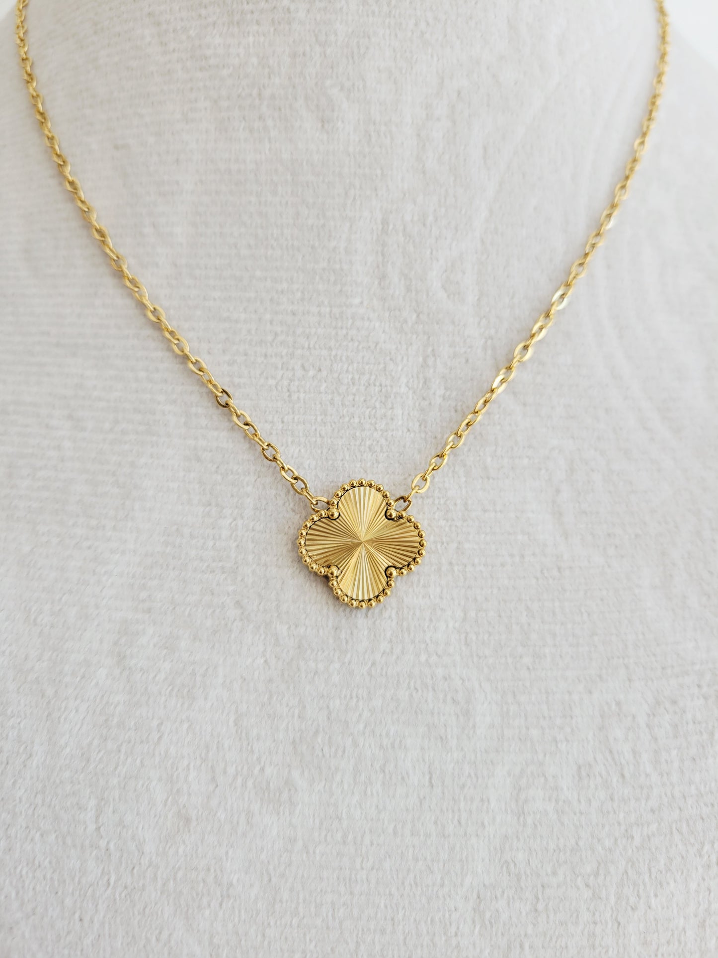 Soleil Lucky Clover Pendant Necklace