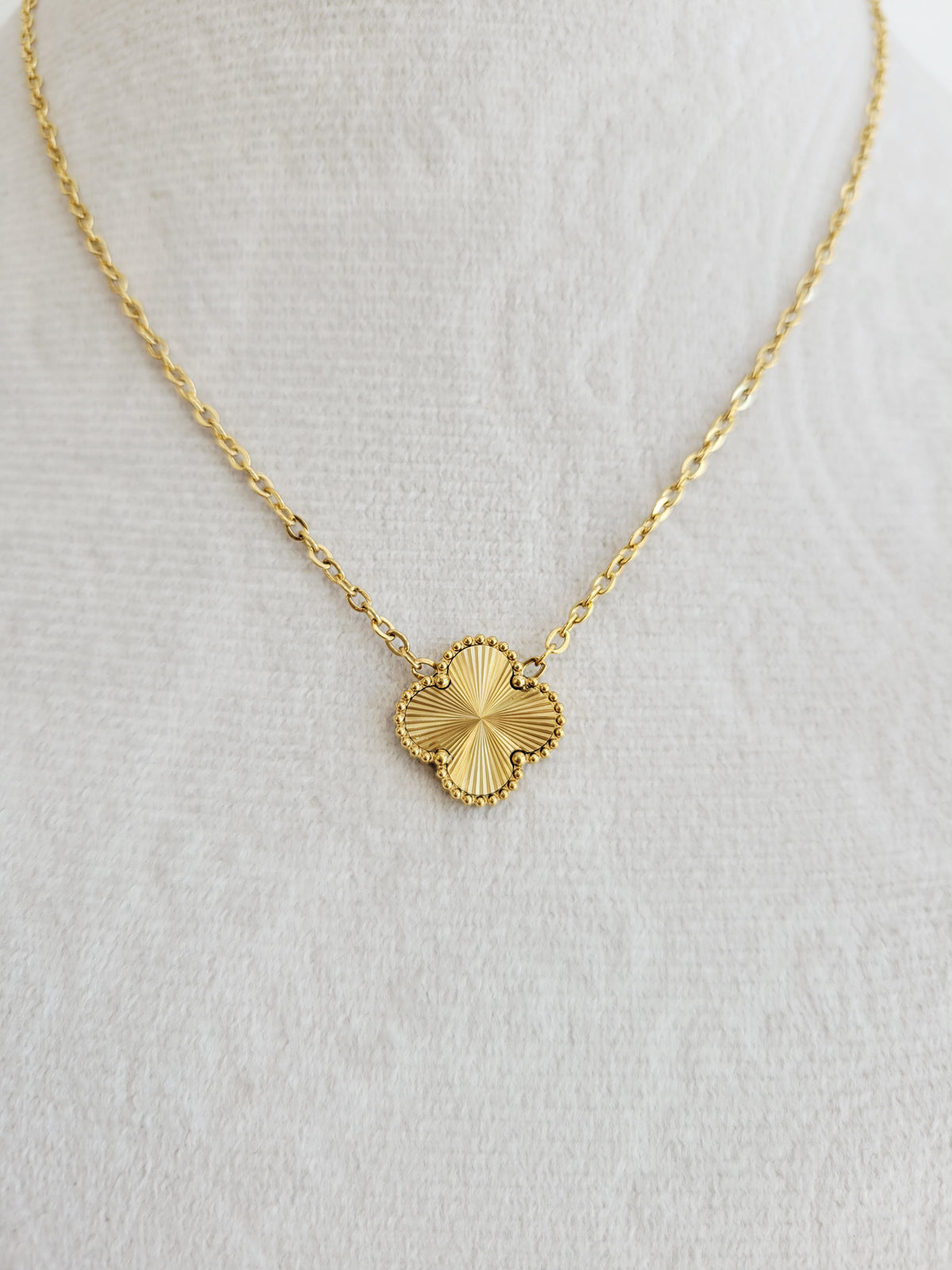 Soleil Lucky Clover Pendant Necklace