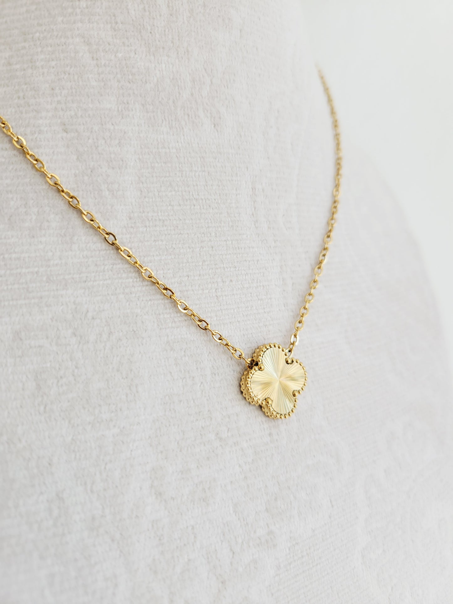 Soleil Lucky Clover Pendant Necklace